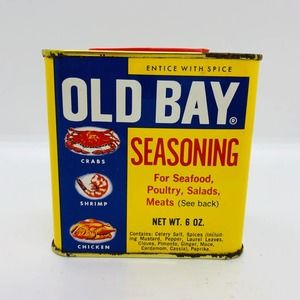 Vintage OLD BAY SEASONING Metal Spice Tin 6 oz. Baltimore Spice Company